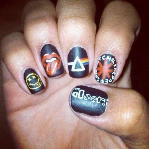 Paint your nails like a rockstar! <3 Agoraphobix...