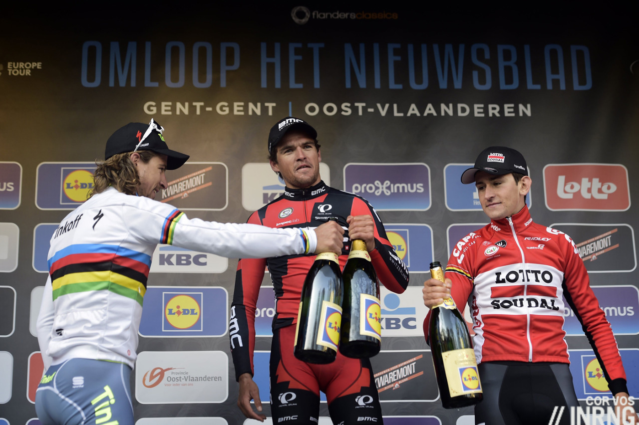 Omloop Het Nieuwsblad podium, 2016