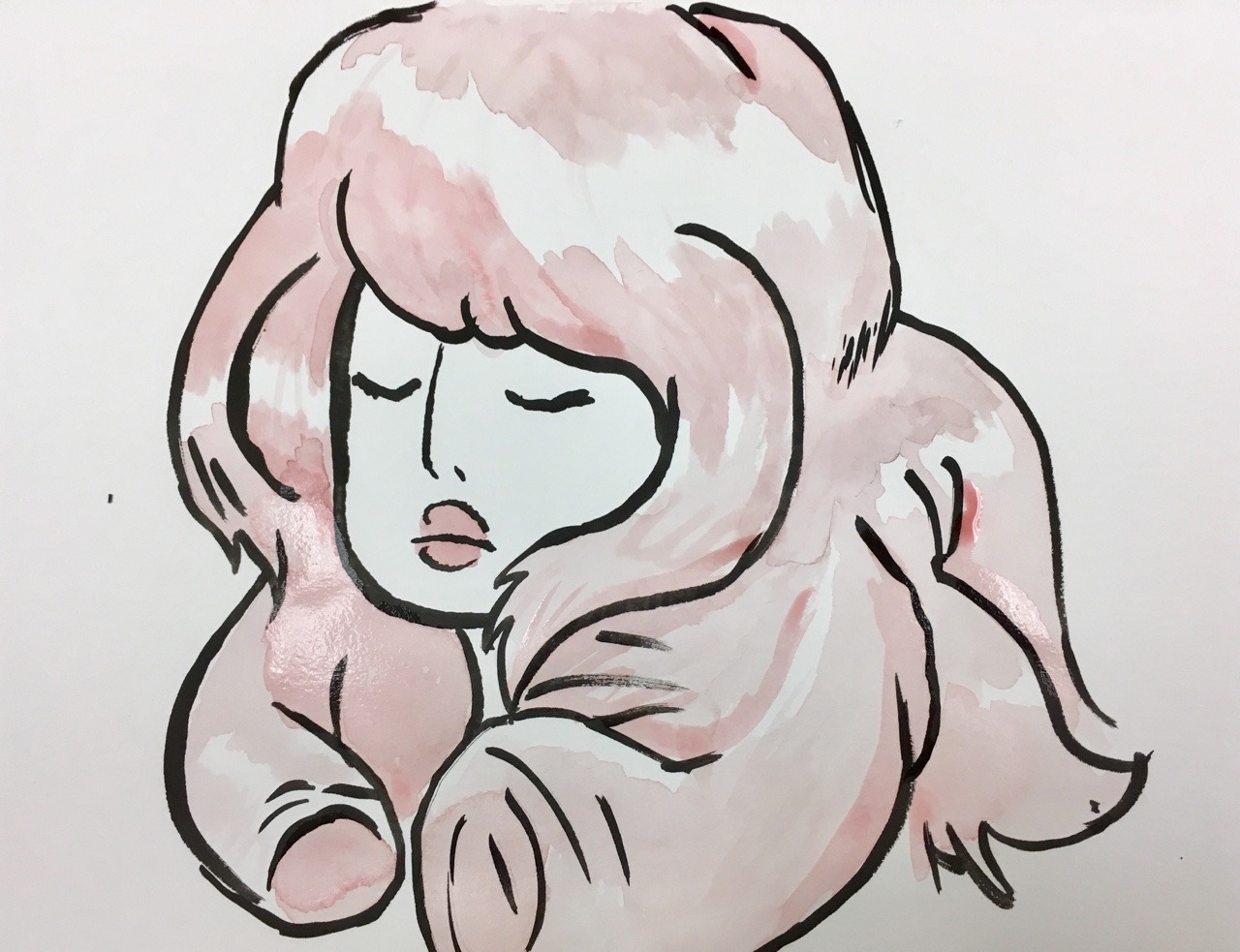 Ink #12 - Rose Quartz from Steven Universe (or is it the other way around?) I got different colored inks for my birthday.