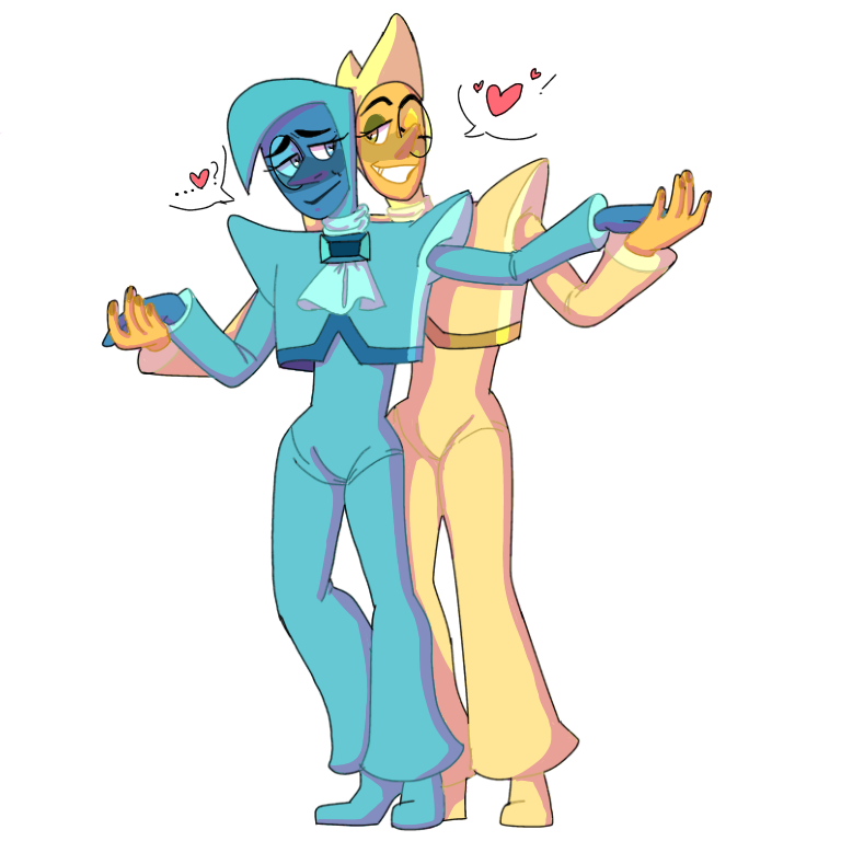 Some girlfriends I’ve been meaning to draw 😤💙💛