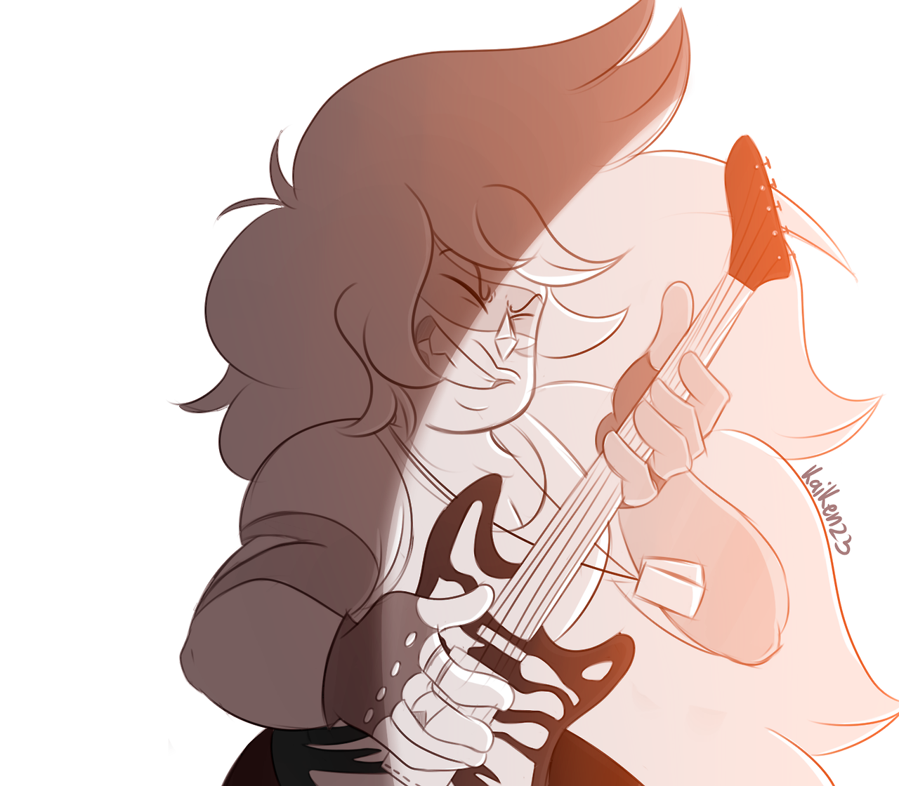 Here’s Jasper with a striped electric guitar because why not Rebecca,please bring her backk !