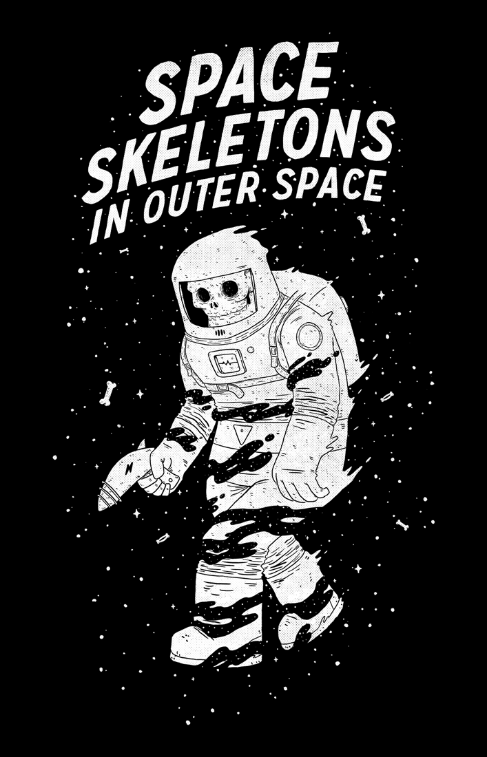 Space Skeletons In Outer Space Tumblr / Society6 / Teepublic