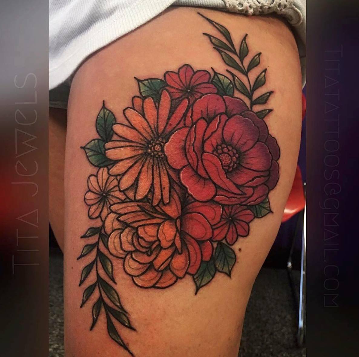 Little Pricks Tattoo Studio Amazing floral tattoo by our