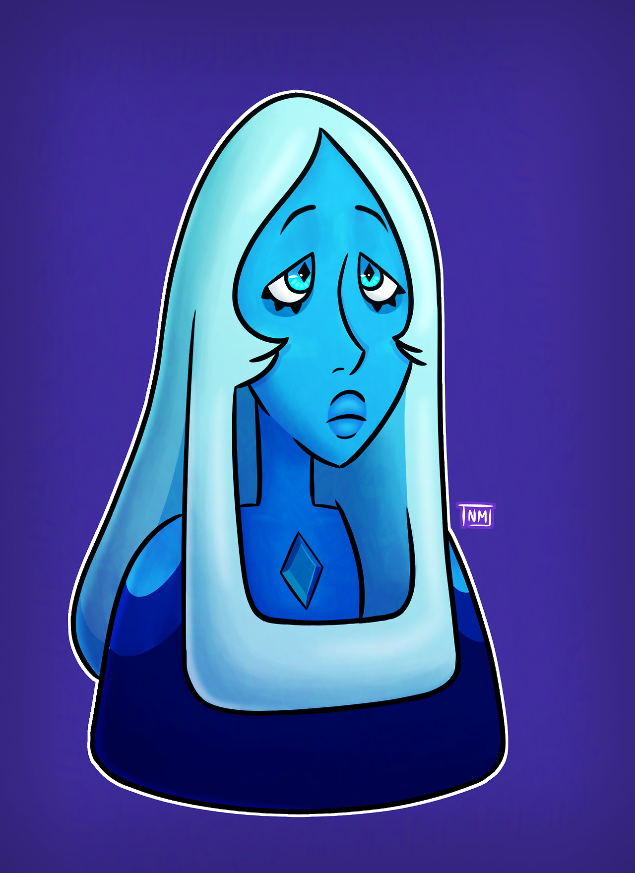 i painted a little blue diamond