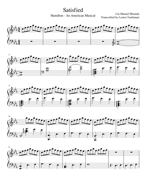 Hamilton Burn Sheet Music - Burn piano Hamilton #pianomusic | Piano