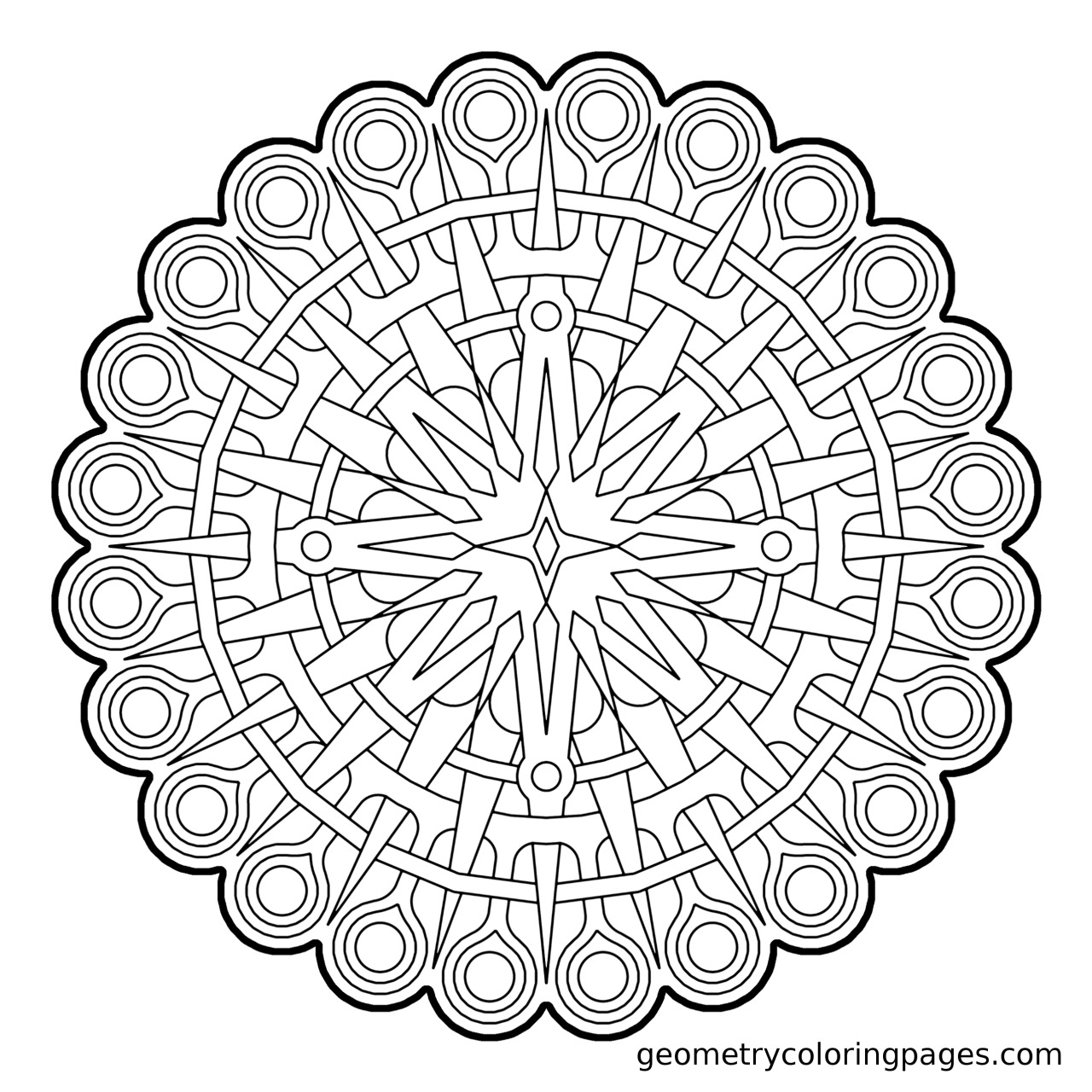sacred geometry mandalas coloring pages - photo #24