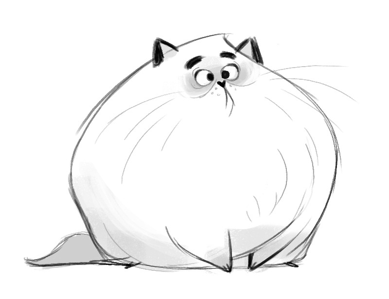 Daily Cat Drawings — 419 Silly Floof Today was stressful