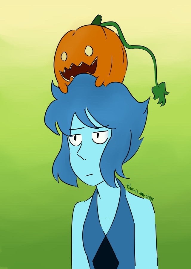 Lapis lazuli and her pumpkin son because i love them .