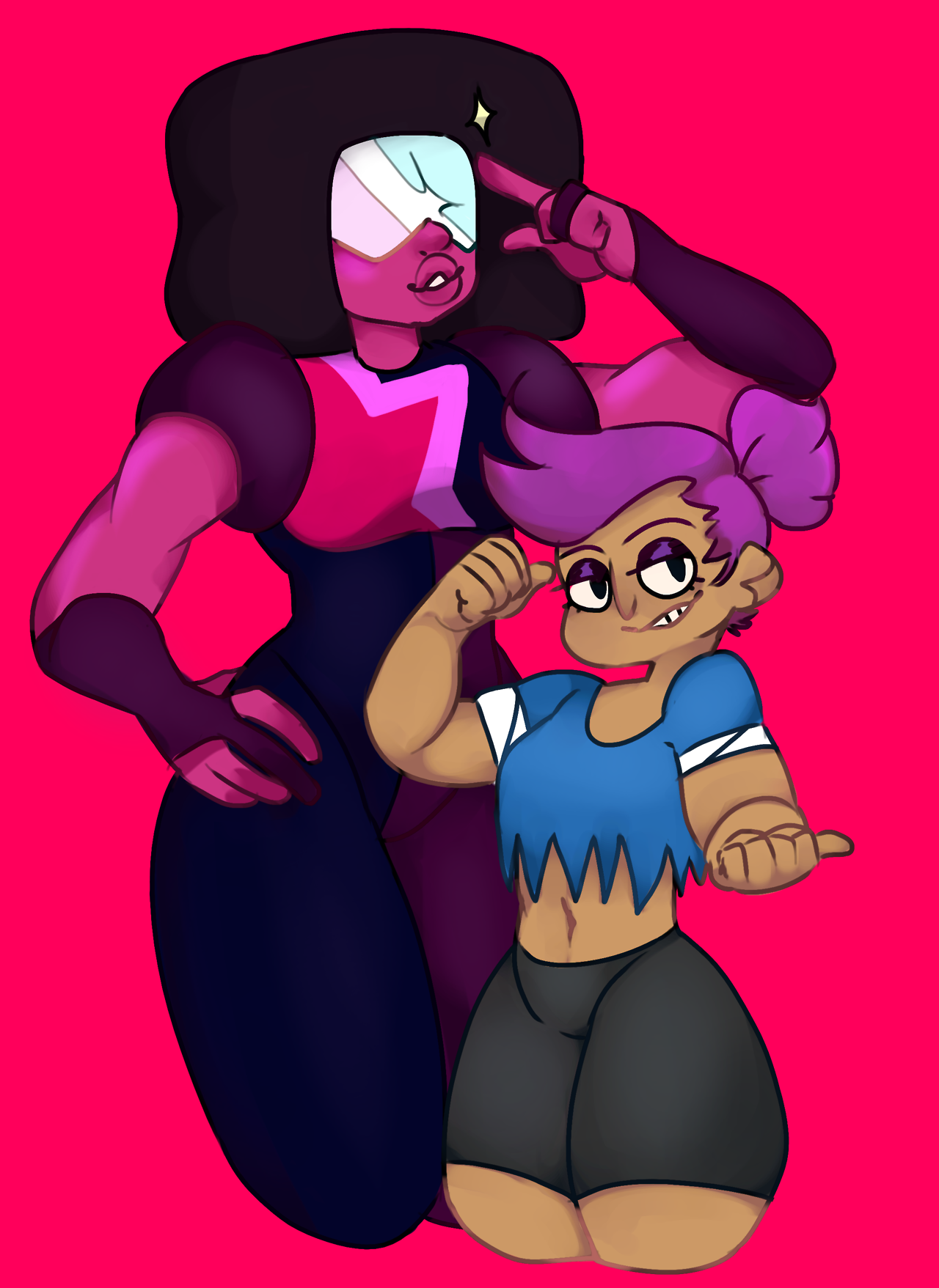 Who’s thiccer: Garnet or Enid 🤔 Answer: it doesn’t matter because theyre both buff beautiful babes who’re hella gay