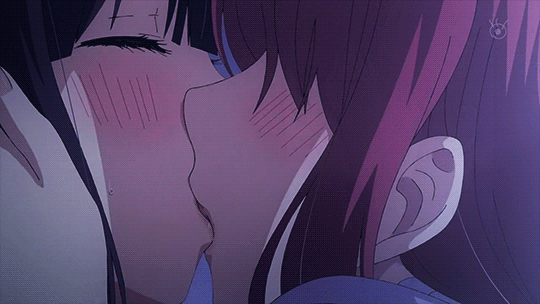 [gif] French Kiss (Scum's Wish) - Ecchan x Hanabi | Anime Hentai