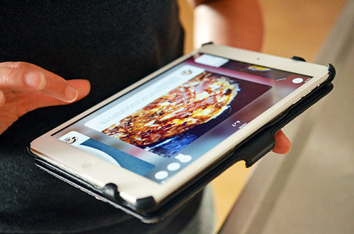 A shot of the Nom Nom Paleo iOs app being used on a mini iPad.
