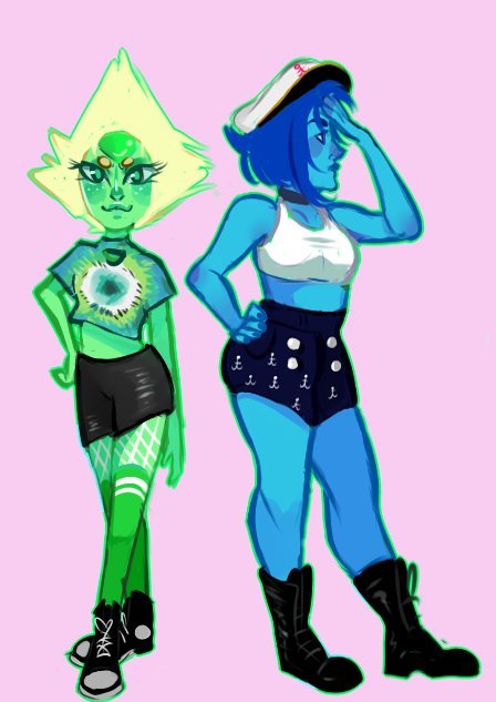 “outfits a friend and i wore at matsuri con when we did peri and lapis! ”