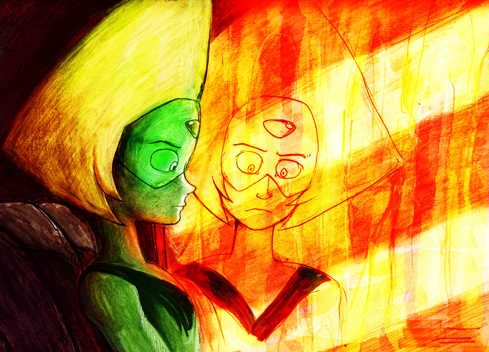 I drew one of my favorite scenes from Steven Universe