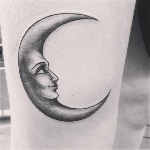 Black and Grey Sun And Moon Tattoo Idea  BlackInk