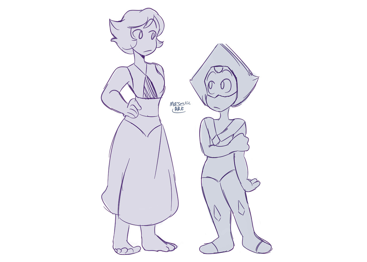 Have a lapis and peridot doodle cause I barley draw any Steven universe art