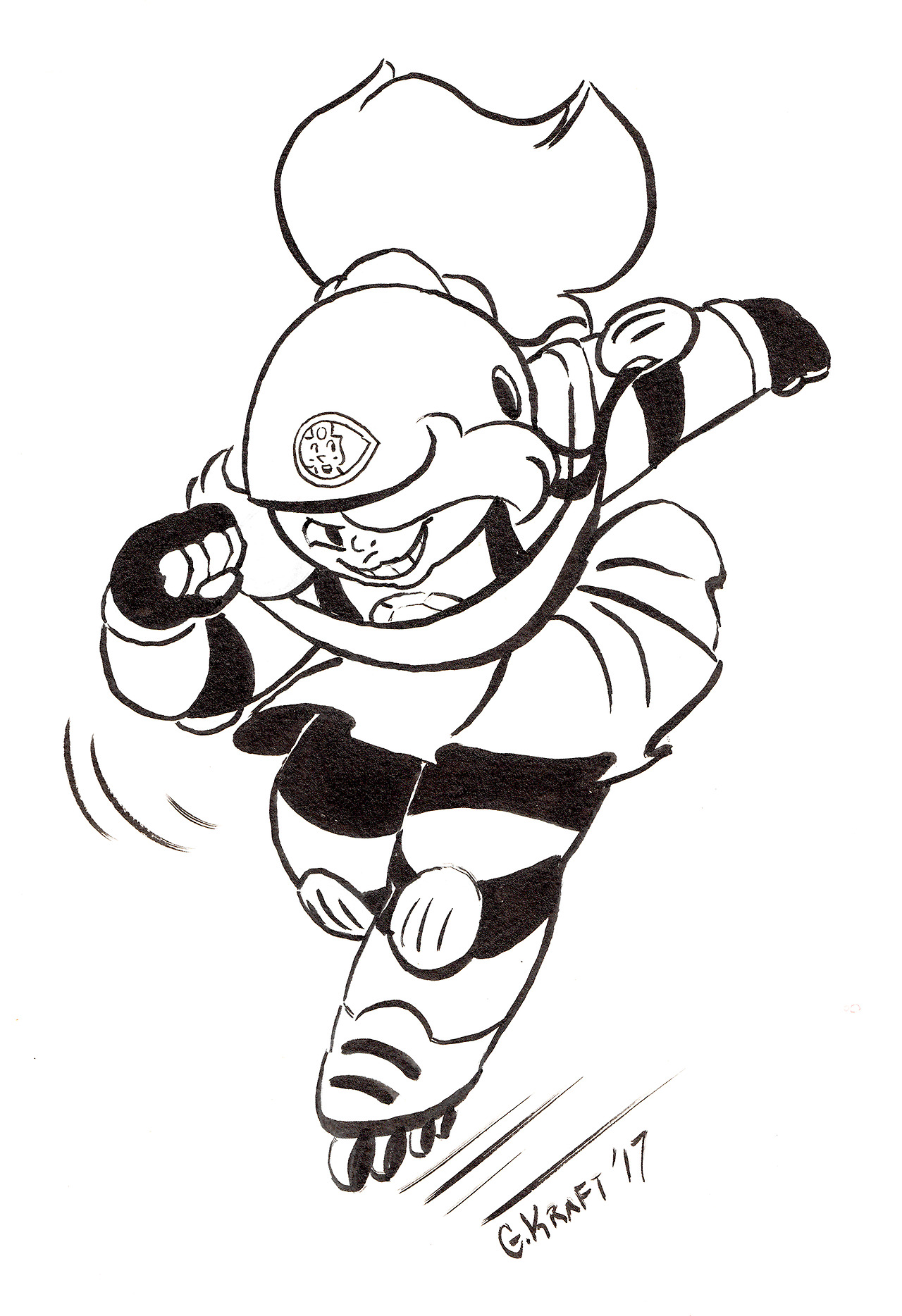 A roller derby Amethyst done as a little gift/trade for LittleUrsaCosplay who helped me procure some SU goodies!

 Amethyst gets a Pearl Point for being safe and wearing a helmet (even though she unfastened the strap).
