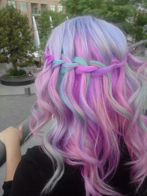 purple and pink hair on Tumblr