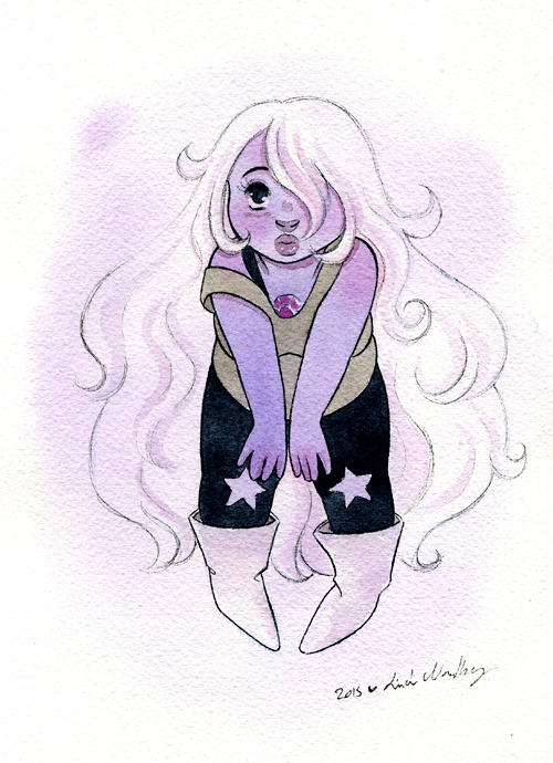 A whole lot of Amethyst from the past two years ♥ Can you tell that I love drawing her? Because I love drawing her. My favourite purple.