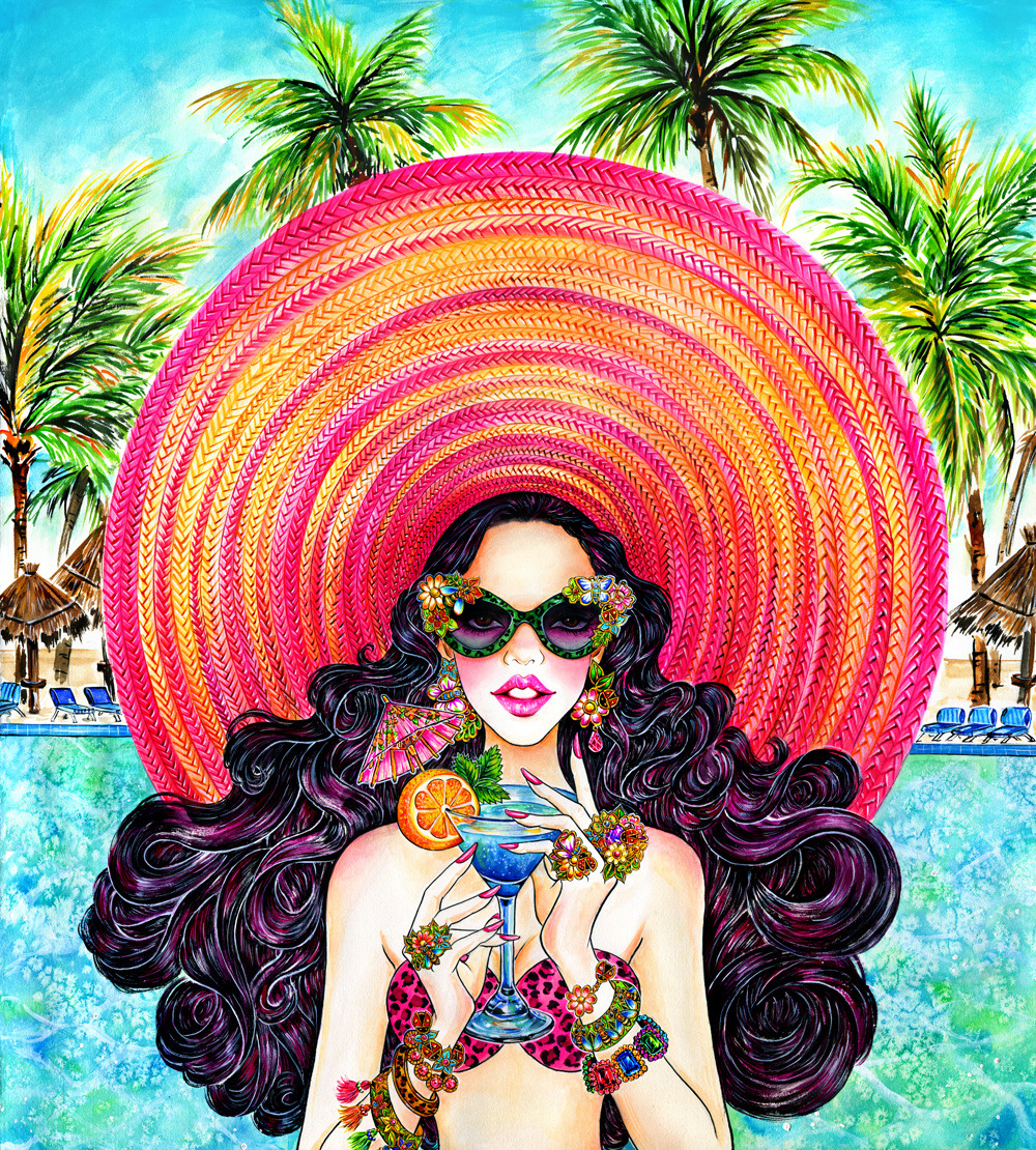 California Sunshine☀ Can you feel the sunshine? This illustration is part of my ‪SummeryGems‬ series, dedicated to my ‎love ‬affair with ‪Summer‬ & ‪‎Jewelry‬. Will be sharing something from this series everyday throughout this month! Illustration by...