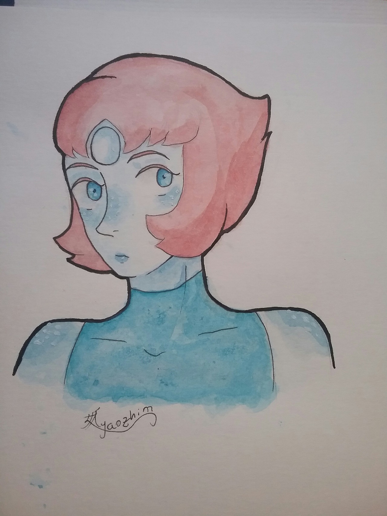 day1: water color pearl