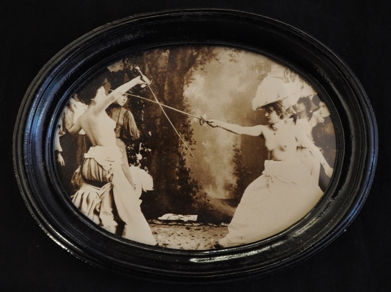theoddmentemporium:
“Two half naked women fencing. Late 1890s.
[Source: carolathhabsburg]
”