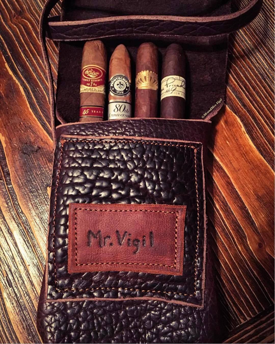 Repost from @mrandmrs.vigil Enjoying my new carrier from @legendarysaxon the quality is stunning 👊 #cigars #botl #sotl #cigarboss #cigartime #cigarphoto #briarnation #distinguishedruffian #padroncigars #padron1964 #montecristocigars...
