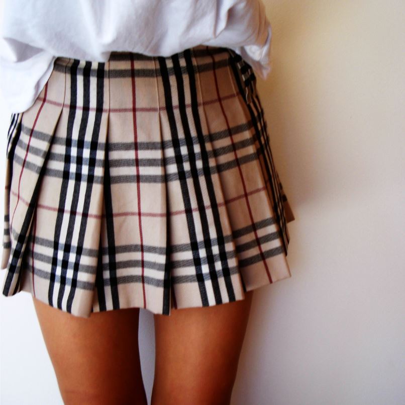 Tartan skirt beauty