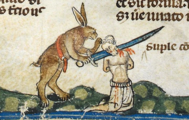 fierce medieval rabbits...