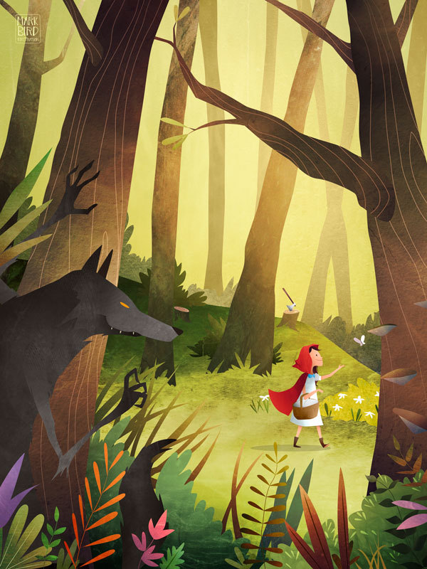 Red Riding Hood by Mark Bird Illustration.