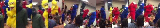 verylilpimpin:  bellygangstaboo:    i need to hire them for all my birthday parties    why elmo go off like that 😭😭😭
