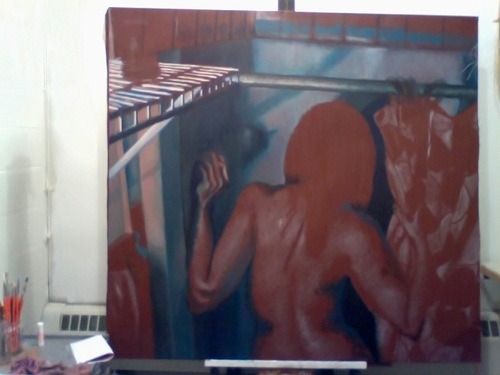 another in-progress (the burnt sienna is underpaint) by sarahclare