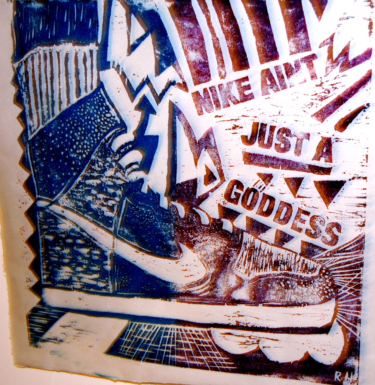 Woodcut print! You can click on the photo to check out my blog.