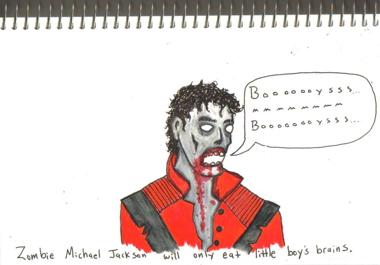 Zombie Michael Jackson will only eat little boy’s brains. False Facts - 5 comics a week.
