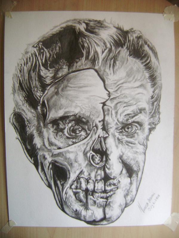 vincent price skull graphite on paper http://www.flickr.com/photos/vanessa-courtney/