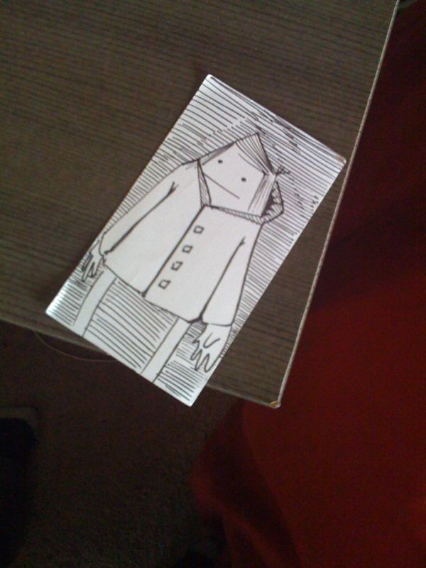 Dude on the back of a business card. • Lee http://lee.Tumblr.com