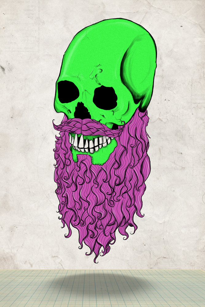 Skull-O-Beardio by Neil Honky