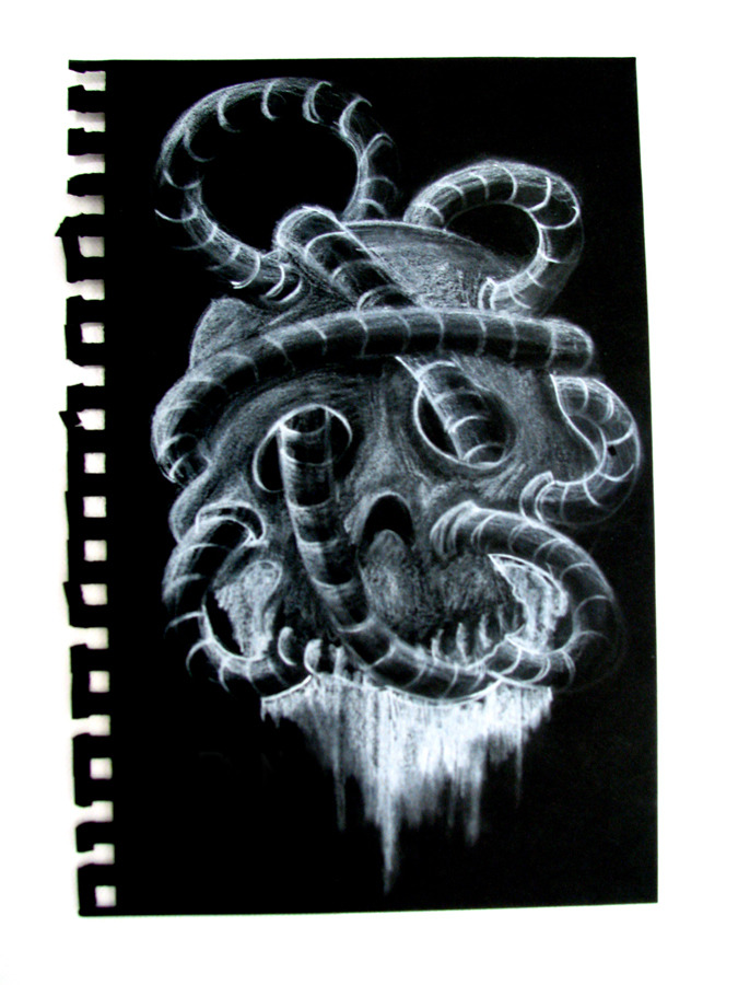 1982 | White Charcoal on Black Paper