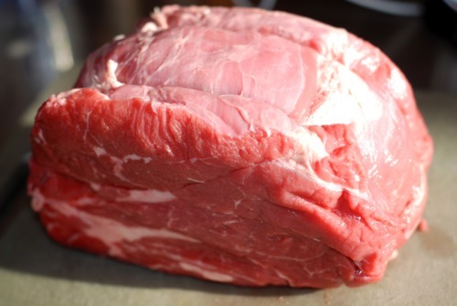 A four pound beef chuck roast.