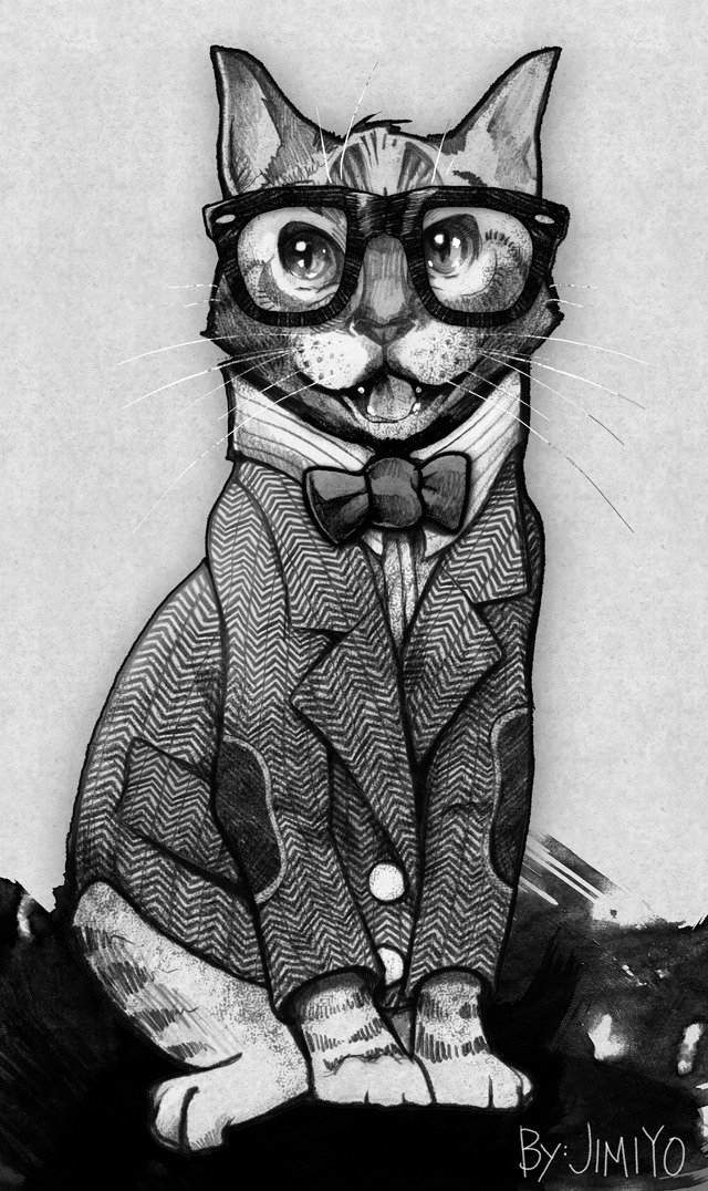 A cat that loves herringbone suits and bowties like Matt Smith of Dr Who.