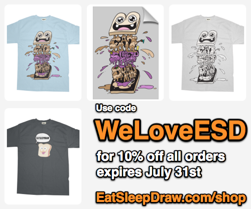 eatsleepdraw: “ Use code WeLoveESD for 10% off all orders. Expires July 31st. EatSleepDraw.com/Shop ”