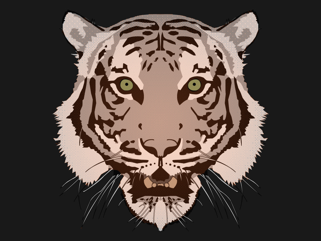 A tiger! created with illustrator and photoshop :)