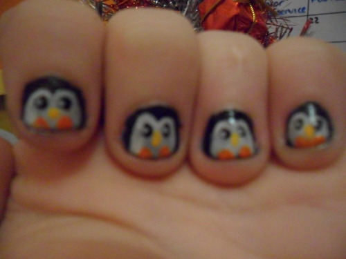 penguin nails on Tumblr