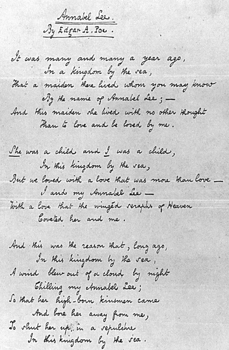 Annabel Lee – Favorite Poems and Poets Around the World