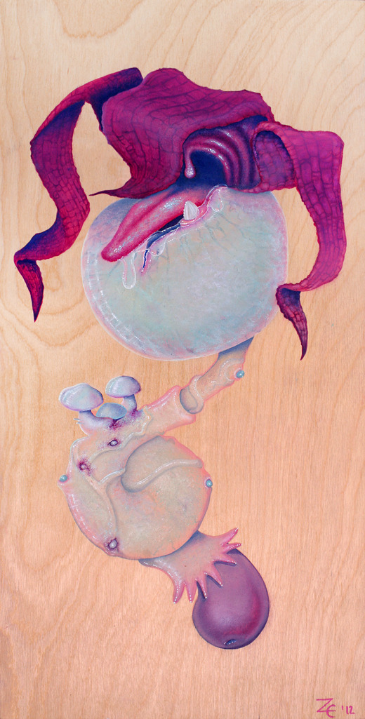 My latest painting, the startling Cypripedium Lingua, is now finished! Come see it in the flesh, along with the Cephalotus Geminus, this Saturday at Conjoined 2. I heard through the grapevine there will be an interactive robot tentacle, so you know...