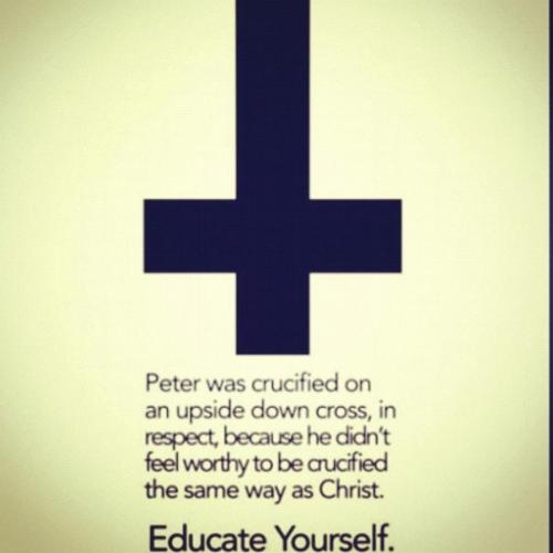 upsidedown cross on Tumblr