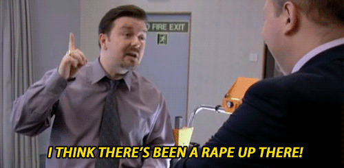 Image result for the office gif i think there's been a rape up there