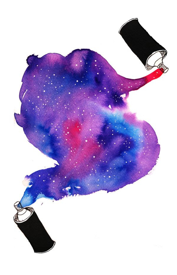 Space Life Ink & Acrylic Paints For more art and original illustrations my tumblr