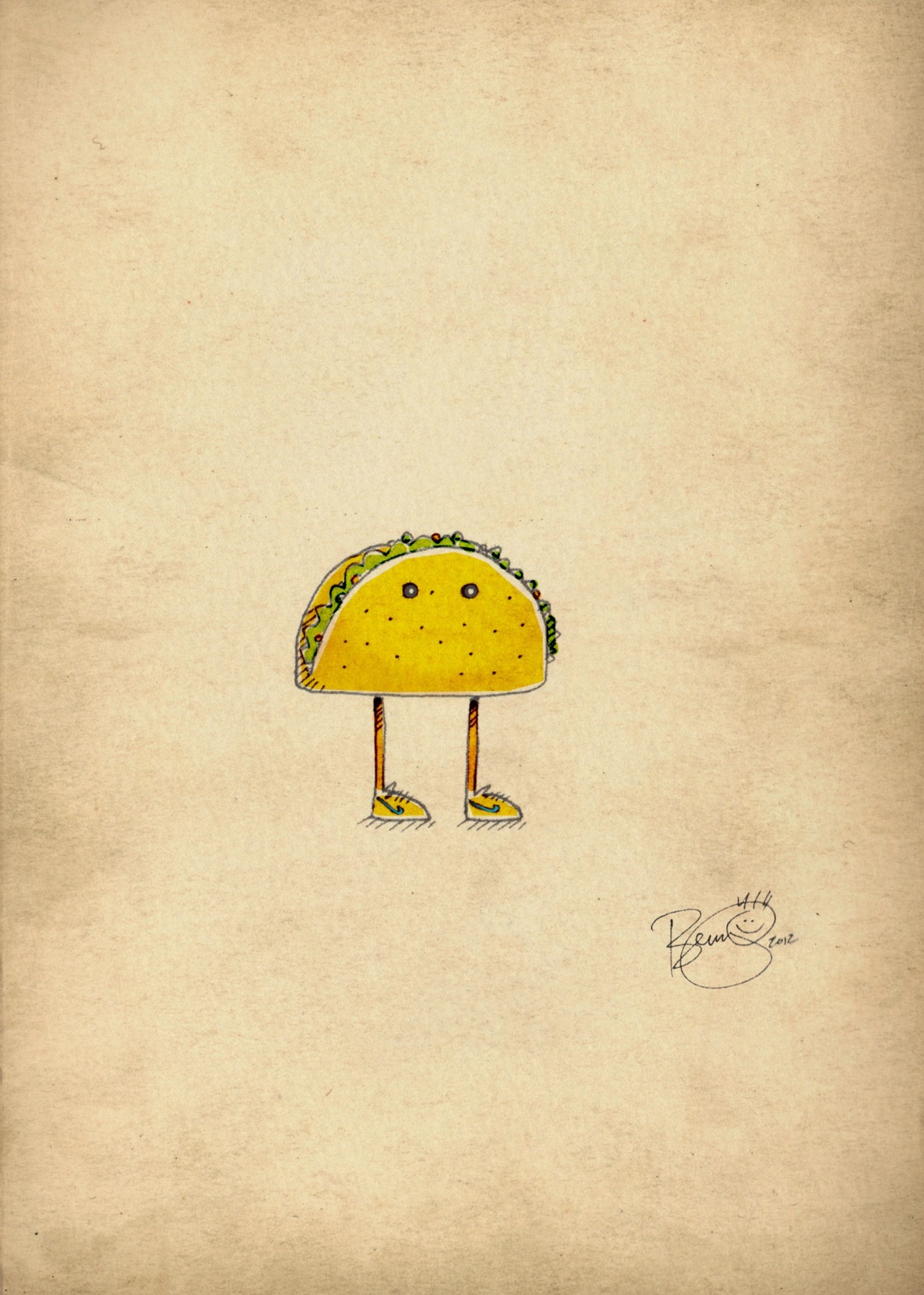 It’s a taco rockin’ a sweet pair of Nike Waffles. Follow my tumblr here!