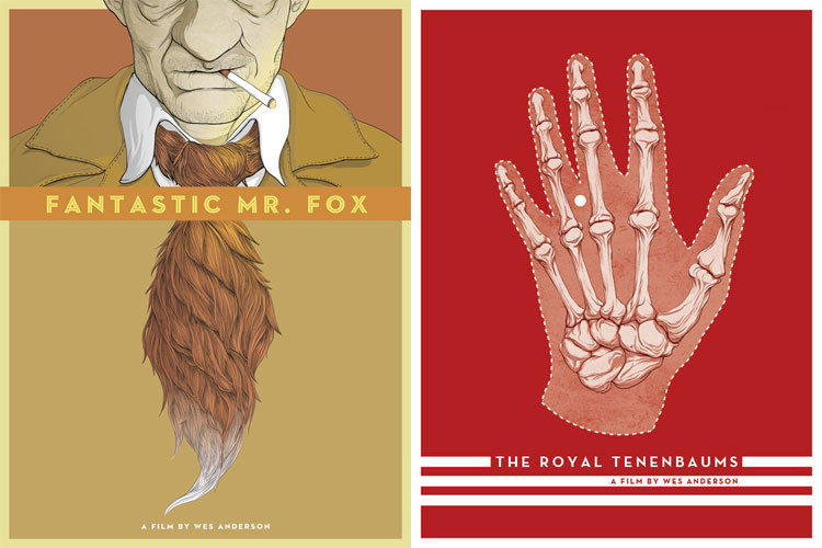 Posters I did for Spoke Art’s 2nd Annual Bad Dads: A Tribute to the Films of Wes Anderson show. www.facebook.com/randyortizDTD www.damnthedesign.com