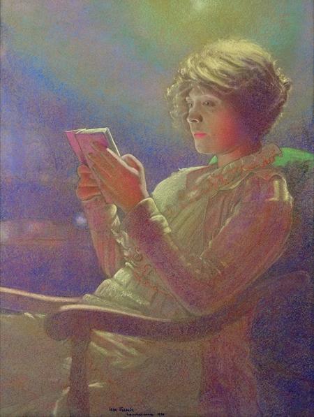 23silence:
Leon Kamir-Kaufman (1872-1933) - Woman Reading